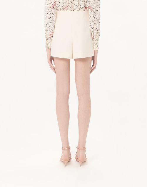 Valentino - Crepe Couture Shorts - Elfenbein - Frau - Hosen Und Shorts