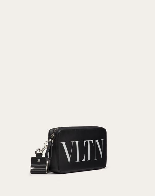 Valentino Garavani Vltn Leather Crossbody Bag Man Black Onesize