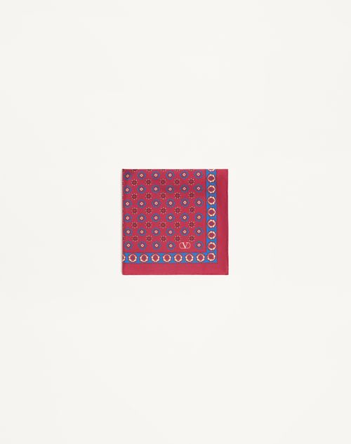 Valentino Garavani - Opticool Silk Scarf - Red/cobalt - Man - Man Bags & Accessories Sale