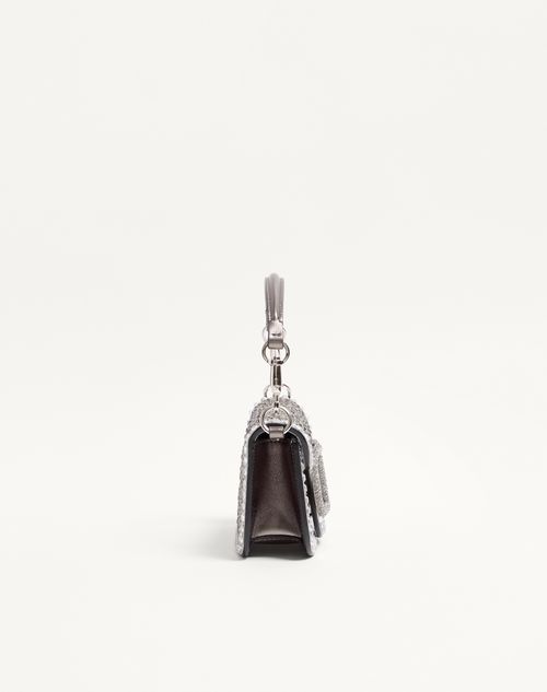 Small Valentino Garavani Locò Shoulder Bag With Rhinestones