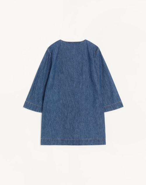 Valentino - Denim Chambray Dress - Blue - Woman - Denim