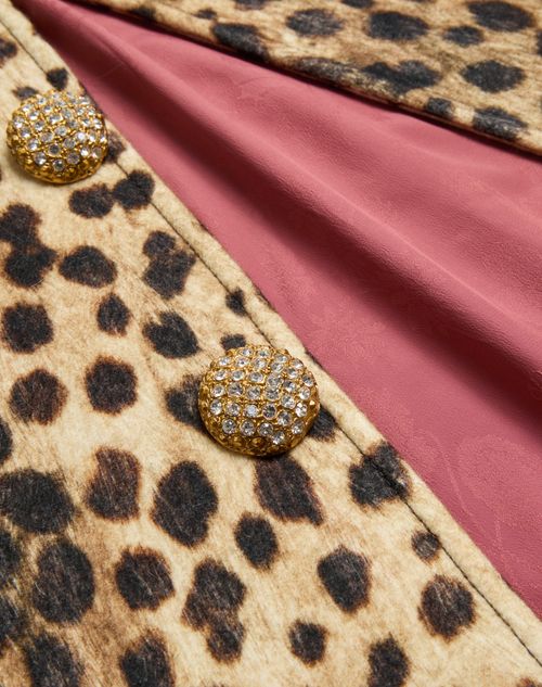 Valentino - Jaguar Spots Printed Wool Cloth Caban - Animal Print - Woman - Jackets And Blazers