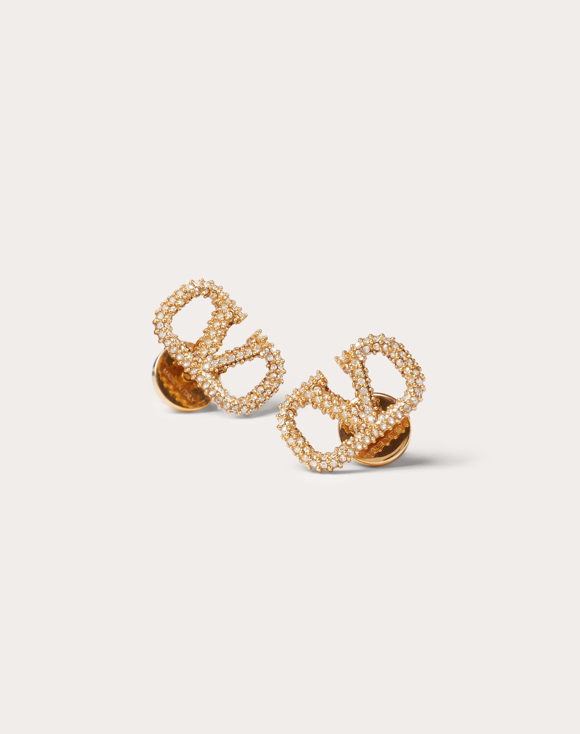 Vlogo Signature Earrings In Metal And Swarovski® Crystals Vlogo Signature Earrings In Metal And Swarovski® Crystals
