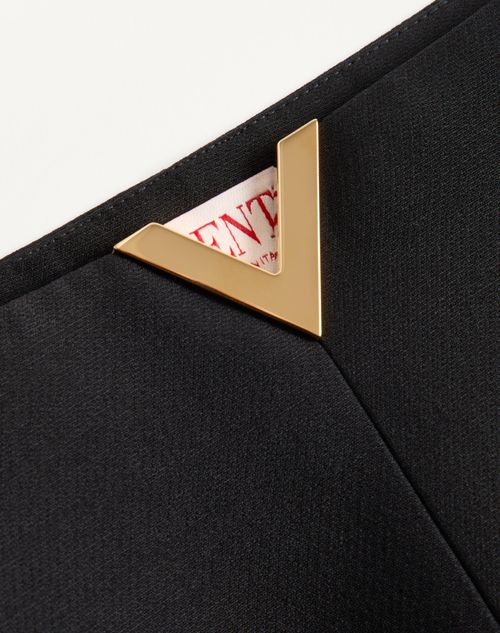 Crepe Couture Shorts for Woman in Black | Valentino US