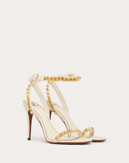 Valentino Garavani - Rockstud No Limit Nappa Sandal 100mm - Light Ivory - Woman - Rockstud Sandals - Shoes