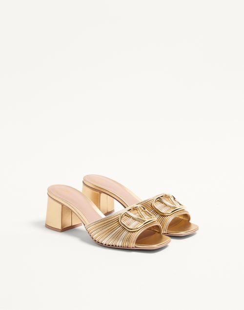 Metallic Vlogo Signature Slide Sandal With Cornely