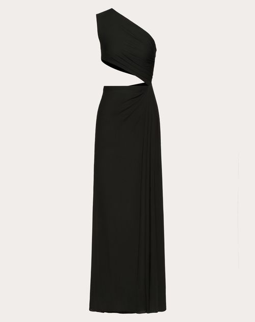 Valentino - Georgette Evening Dress - Black - Woman - Dresses