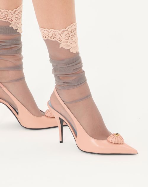 Valentino Garavani - Coeur Royal Slingback Pumps In Kidskin 100mm - Phard - Woman - Pumps And Slingbacks