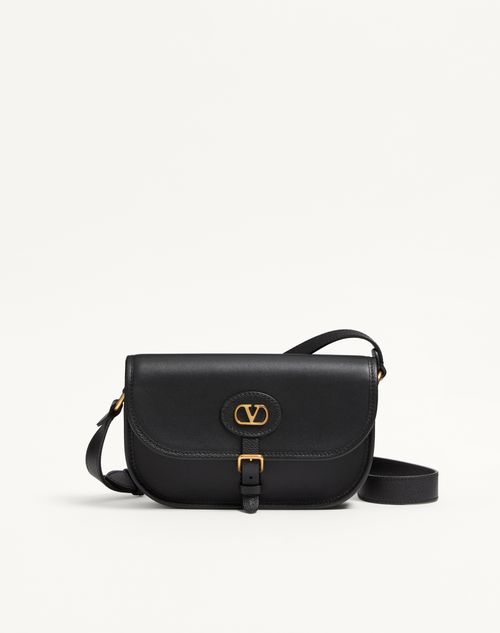 Valentino Garavani - Valentino Garavani Antibes Small Shoulder Bag In Calfskin - Black - Man - Shoulder Bags