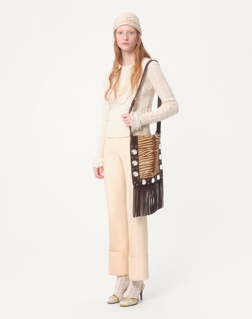 Valentino Garavani Nellcôte Shoulder Bag In Animalier Pony