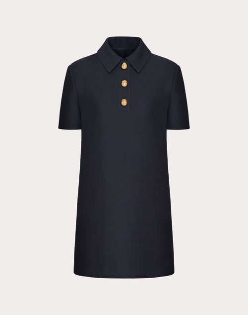 Valentino - Crepe Couture Short Dress - Navy - Woman - New Shelf - W Pap W1 Mariniere