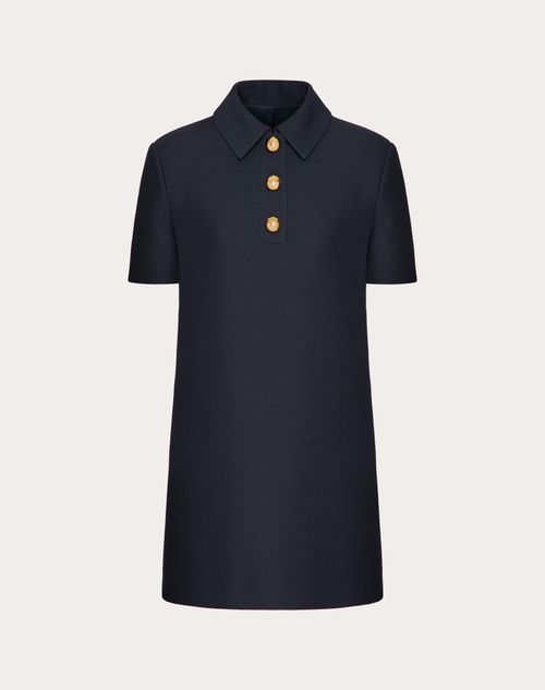 Valentino - Crepe Couture Short Dress - Navy - Woman - Dresses