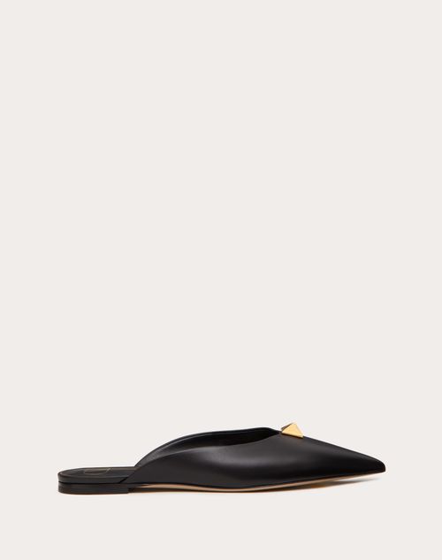 Valentino Garavani - Roman Stud Flat Mule In Calfskin - Black - Woman - Woman View All