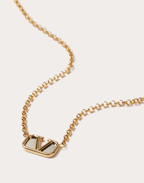 Valentino Garavani - Vlogo Signature Metal Necklace - Gold - Man - Jewellery