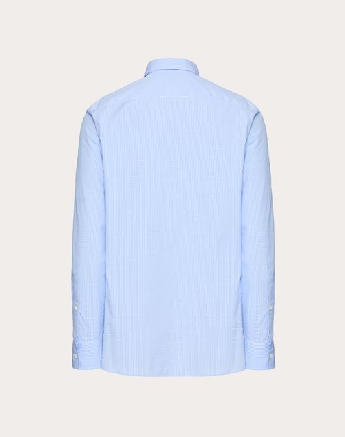 Valentino - Cotton Shirt - Azure - Man - Shirts