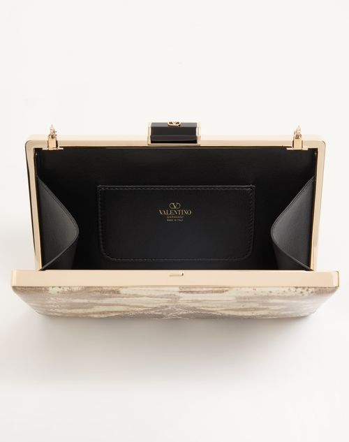 Valentino Garavani - Valentino Garavani Berthe Clutch In Tejus - Grey - Woman - Clutches