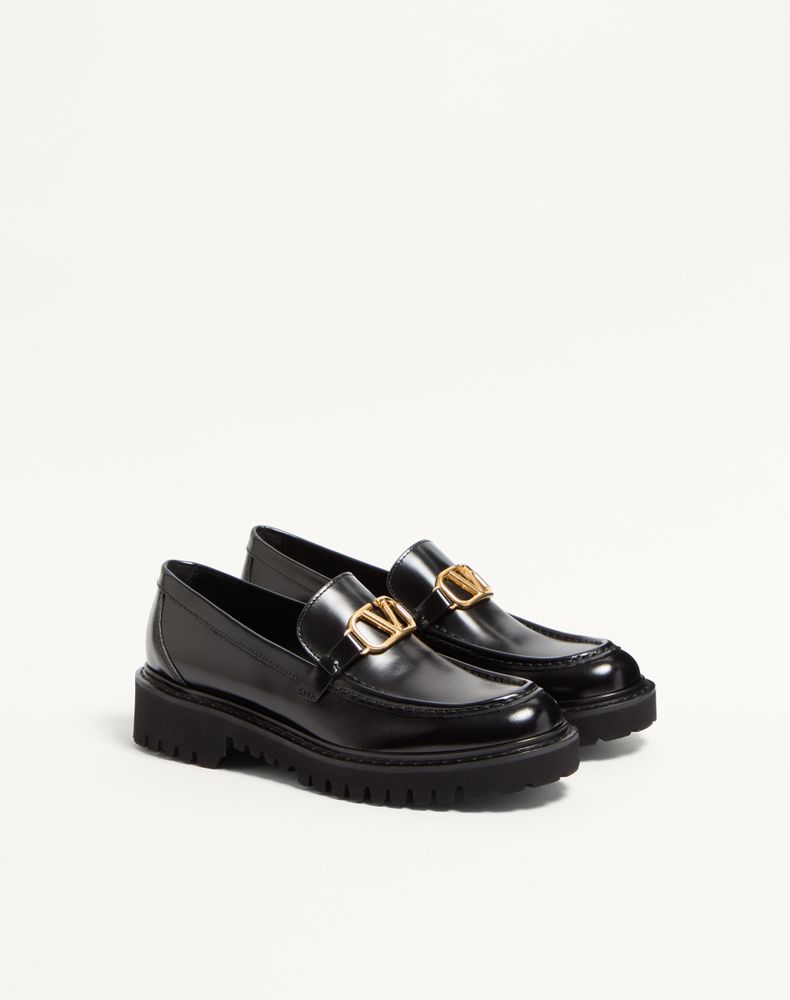 Valentino Garavani Vlogo Signature Calfskin Loafer Woman Black 41