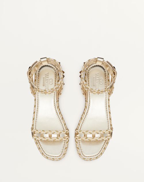 Valentino rockstud outlet gold sandals