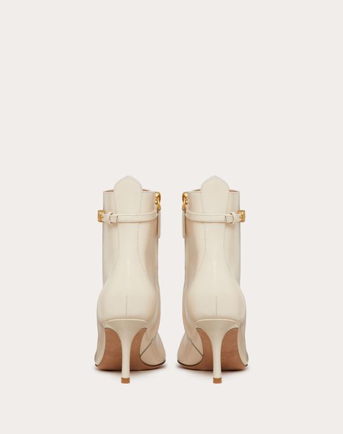 Valentino Garavani - Valentino Garavani Tan-go Ankle Boot In Calfskin Leather 70 Mm - Light Ivory - Woman - Boots