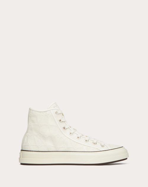 Valentino Garavani - Toile Iconographe Totaloop High-top Sneaker - Ivory - Man - Man View All