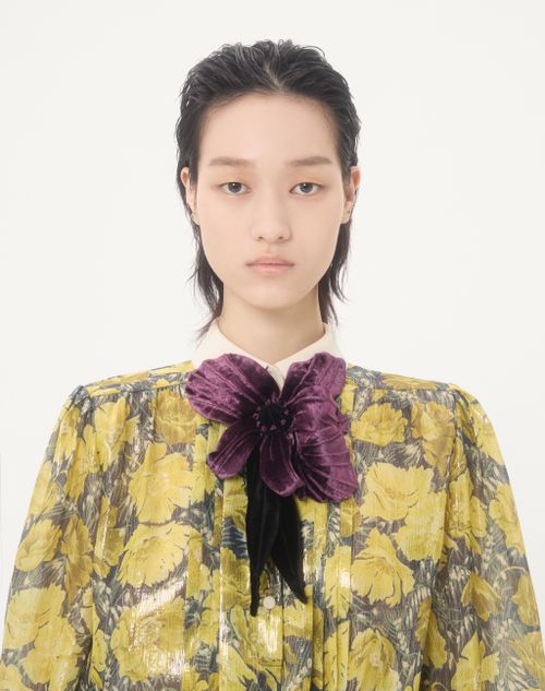 Valentino - Lurex Shirt With Après L'hiver Poppies Print - Multicolour - Woman - Shirts & Tops