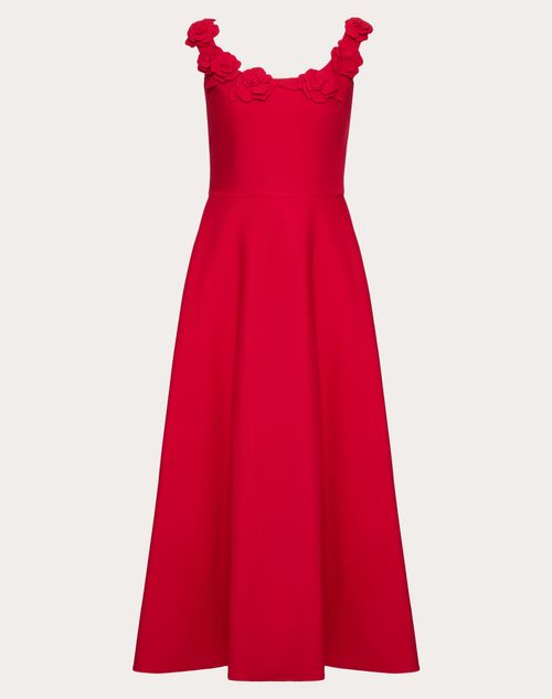 Valentino - Embroidered Crepe Couture Dress - Red - Woman - Woman Ready To Wear Sale