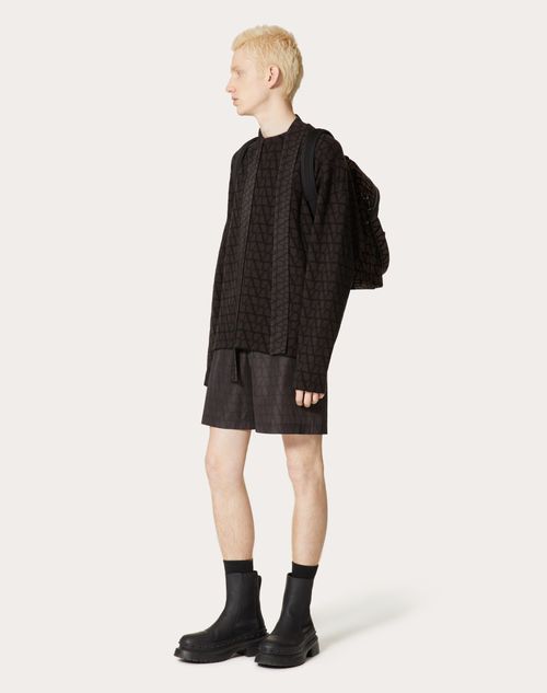 Valentino - Wool Crewneck Sweater With Toile Iconographe Pattern - Ebony/black - Man - Shelf - Mrtw Dark Toile