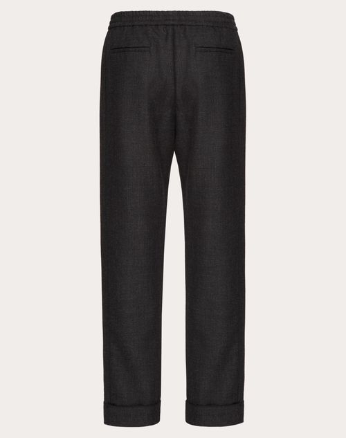 Valentino - Wool Tweed Pajama Pants - Black - Man - Ready To Wear