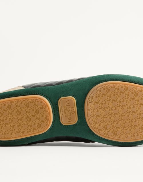 Valentino Garavani - Strikie Sneaker In Perforated Nappa And Suede - Black - Man - Sneakers