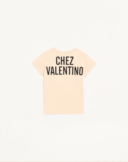 Valentino - Printed Cotton T-shirt - Birch/black - Woman - T-shirts And Sweatshirts