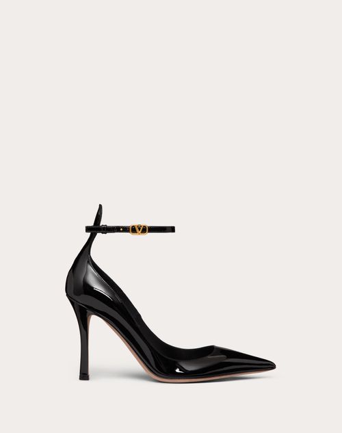 Valentino Garavani - Valentino Garavani Tan-go Patent Leather Pump 100mm - Black - Woman - Pumps