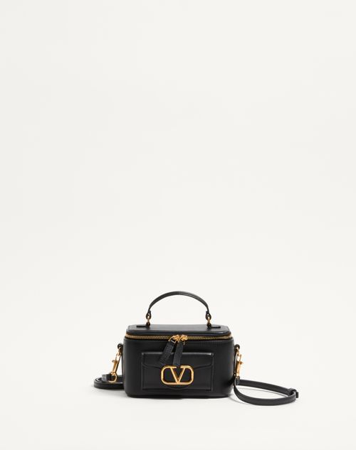 Valentino Garavani - Locò Mini Handbag In Calfskin - Black - Woman - Wallets And Small Leather Goods