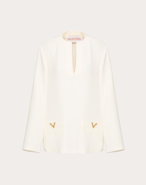 Valentino - Cady Couture Top - Ivory - Woman - Shirts And Tops