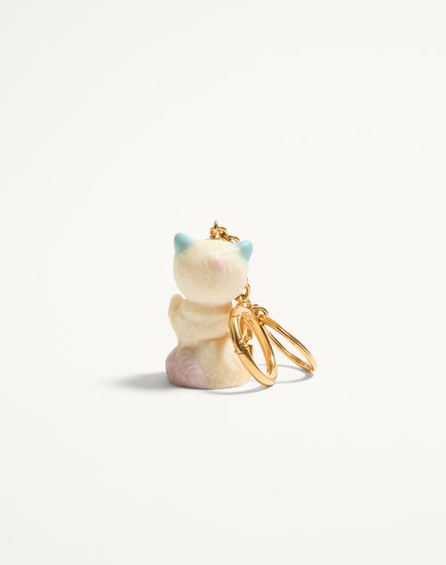 Valentino Garavani - Valentino Garavani Le Chat De La Maison Nylon Bag Charm With Key Ring - Multicolour - Woman - Bag Charms And Keyrings