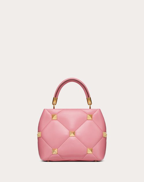 Valentino Garavani - Small Roman Stud The Handle Bag In Nappa - Pink - Woman - Woman View All