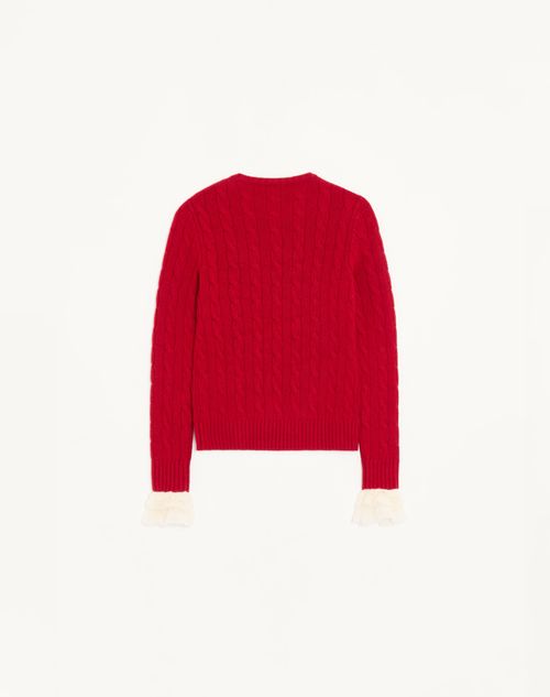 Valentino - Cashmere Jumper - Red/ivory - Woman - Knitwear