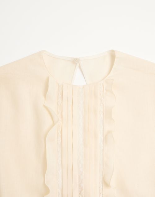 Valentino - Top In Couture Linen - Vaniglia - Donna - Camicie E Top