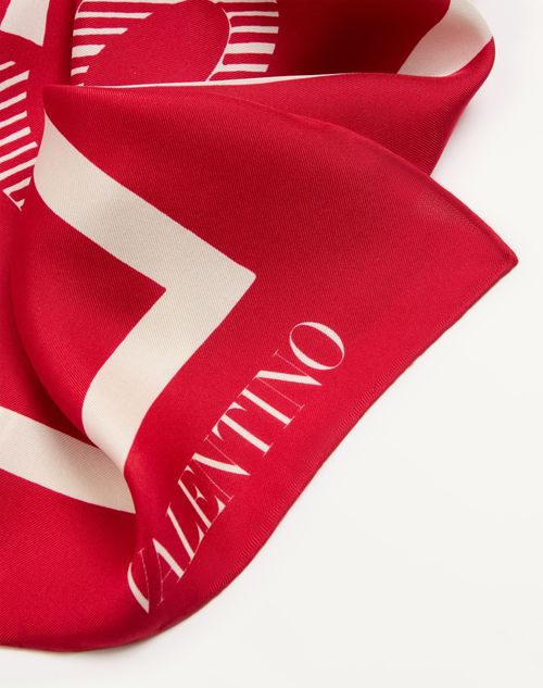 Valentino Garavani - Le Fou De L'archive Silk Scarf From The Valentino Archive - Paris/ivory - Woman - Soft Accessories