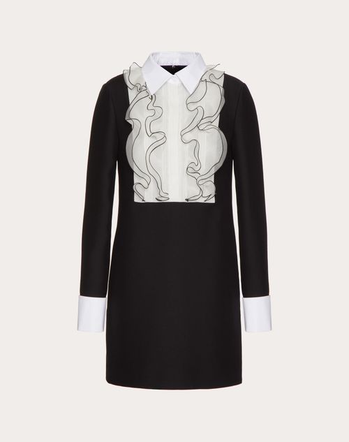 Valentino - Crepe Couture Short Dress - Black/ivory - Woman - New Arrivals