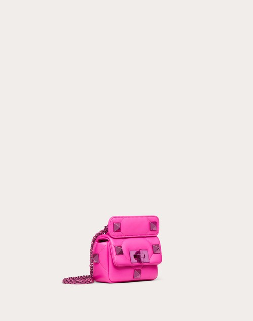 ナッパレザー ミニ ローマンスタッズ ザ ショルダーバッグ チェーン付き for 女性 インチ Pink Pp | Valentino JP