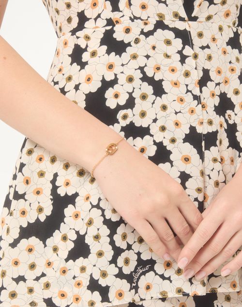 Valentino Garavani - Ovalette Bracelet In Metal And Swarovski® Pearl - Gold/cream - Woman - Jewellery