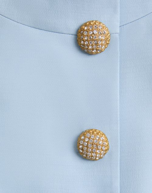 Valentino - Crepe Couture Midi Dress - Pastel Grey - Woman - Dresses