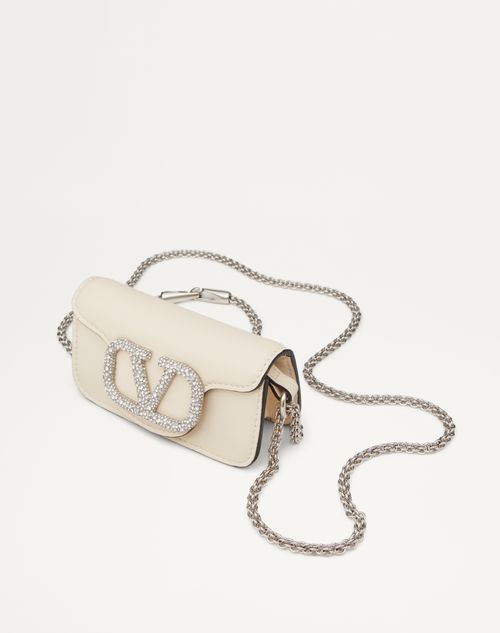 Locò Micro Bag In Calfskin Leather With Chain for Woman in Pink Pp