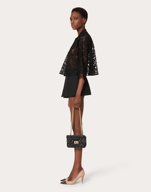 Valentino Garavani - Small Nappa Rockstud Spike Bag - Black - Woman - Shoulder Bags