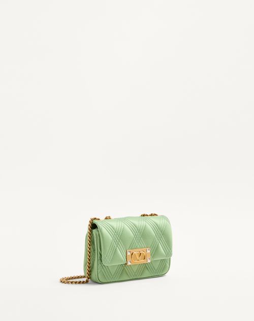 Valentino Garavani - Valentino Garavani Quiltie 67 Small Satin Shoulder Bag - Light Green - Woman - Woman Bags & Accessories Sale