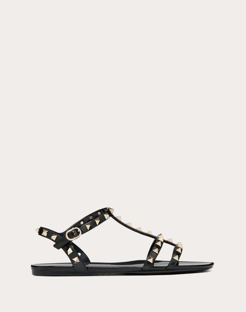 Flat Rubber Sandal for Woman Black | Valentino US