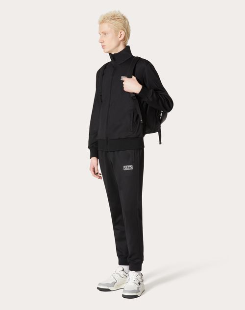 Valentino - Technical Cotton Vltn Tag Pants - Black - Man - Activewear