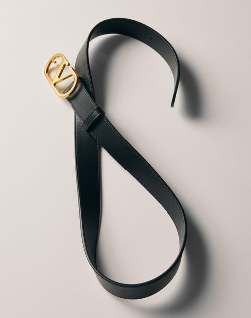Vlogo Signature Belt In Shiny Calfskin 30 Mm for Woman in Vlogo Signature Belt In Shiny Calfskin 30 Mm for Woman in