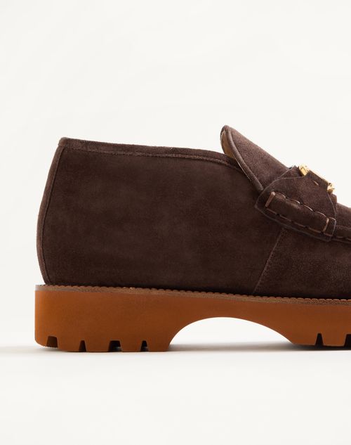 Valentino Garavani - Bota Al Tobillo Lord Chunky De Serraje - Testa Di Moro - Hombre - Botas