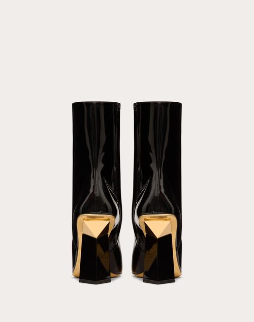 Valentino Garavani - Hyper One Stud Ankle Boot In Patent Leather 105mm - Black - Woman - Boots